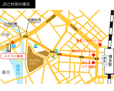 博多駅からの道のり地図